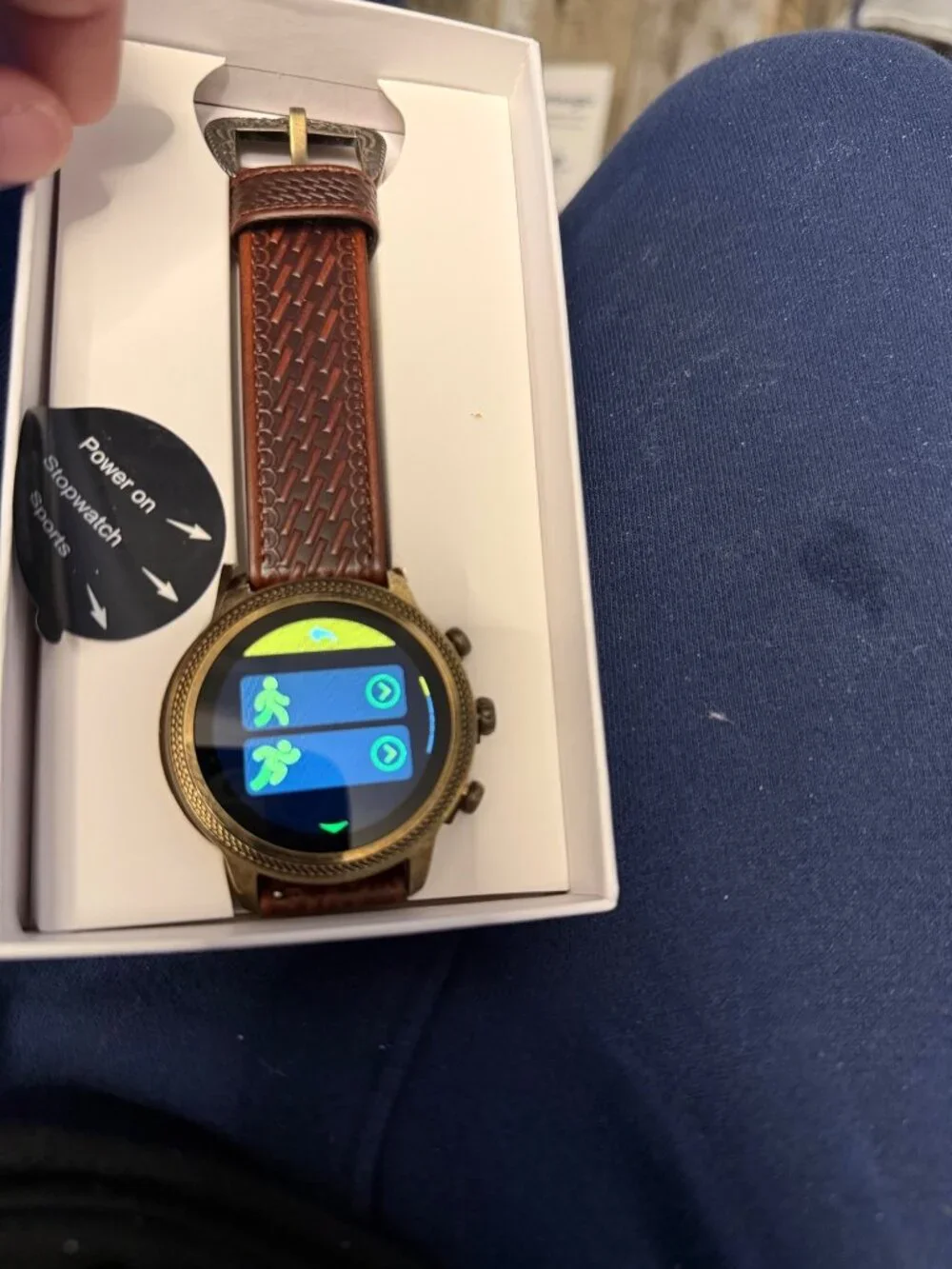 Wrangler WRZ20 Smartwatch With Leather Strap Sports Mode & Stopwatch Gold-Tone